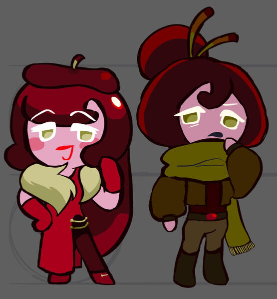 Cherry Juice Cookie and Cherry Wine Cookie, Cookie Run OCs
