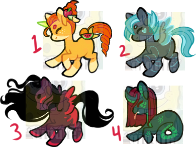 Misc. Pony Designs, made with bases by pierunie (DA)